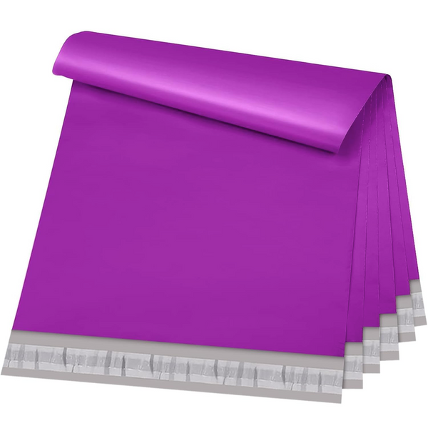 Set 100 buc pungi curierat 320x460 mm, fara buzunar, 40 µm, Mov, PE (polietilena)