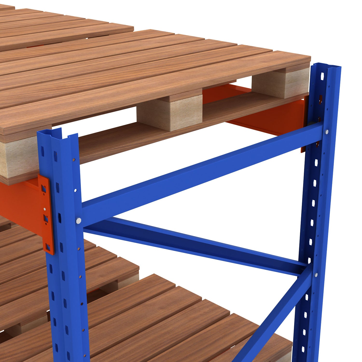 Semiraft industrial pentru depozitarea paletilor, 3 etaje, 3500kg/etaj, 600x270x105cm