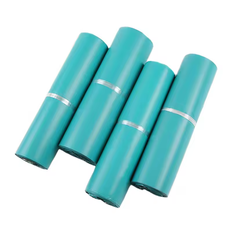 Set 100 buc pungi curierat 300x420 mm, fara buzunar, 45 µm, Verde, PE (polietilena)