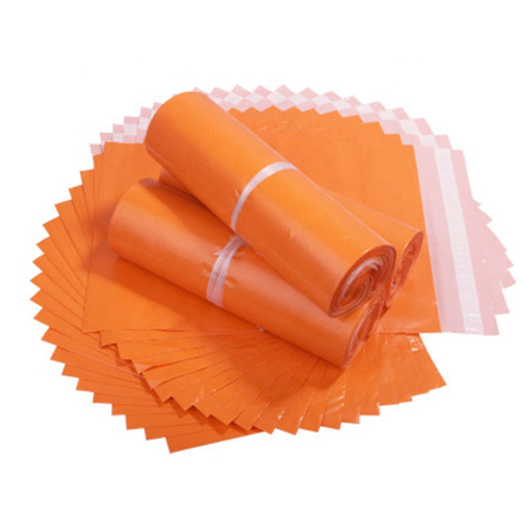 Set 100 buc pungi curierat 600x800 mm, fara buzunar, 60 µm, portocaliu, PE (polietilena), NEW