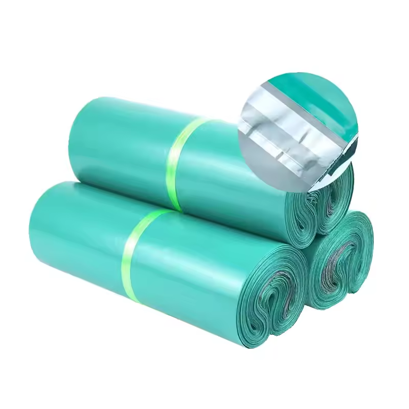 Set 100 buc pungi curierat 500x600 mm, fara buzunar, 50 µm, Verde, PE (polietilena)