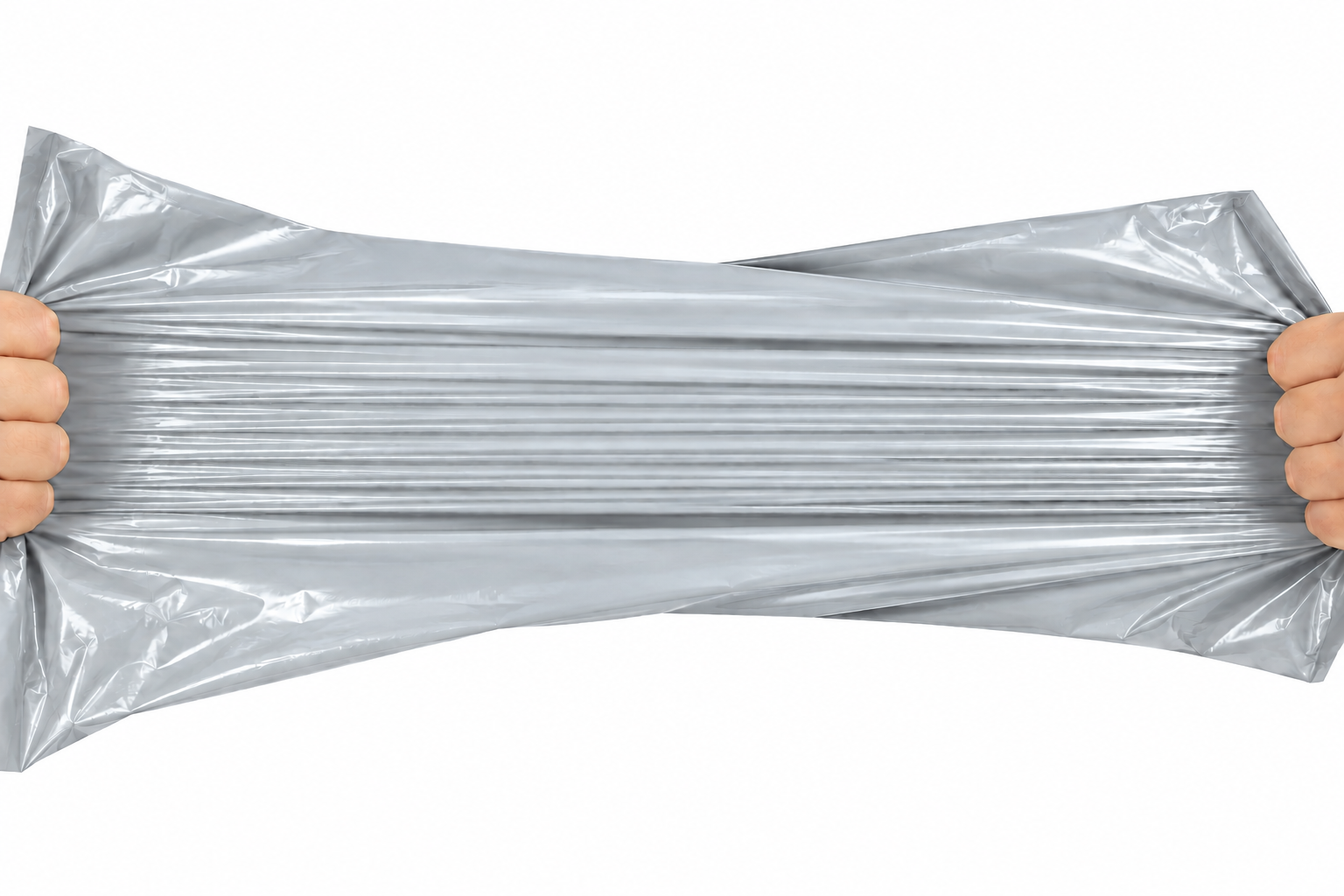 Set 100 buc pungi curierat 350x450 mm, 55 µm, gri-alb, PE (polietilena)