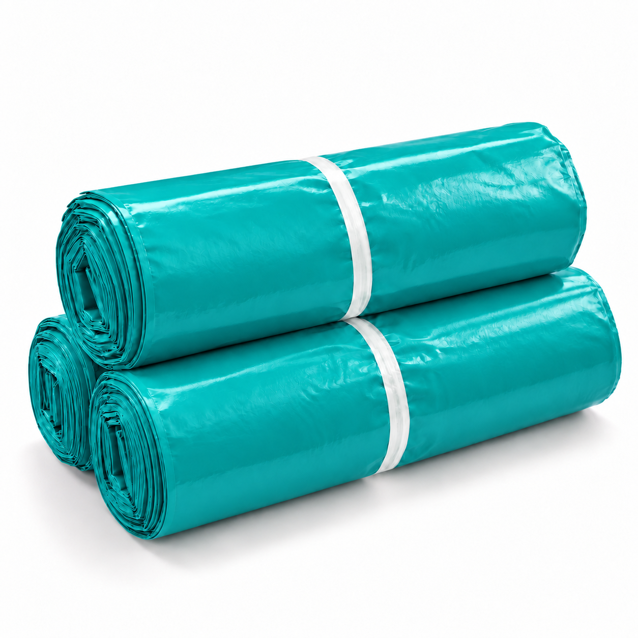 Set 100 buc pungi curierat 500x600 mm, 45 µm, Verde, PE (polietilena)