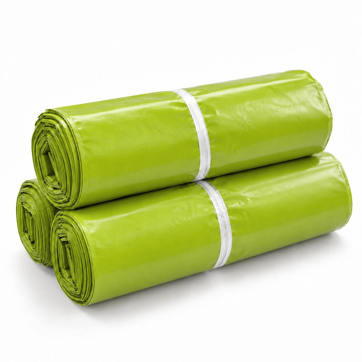 Set 100 buc pungi curierat 350x450 mm, 60 µm, Verde/Olive, PE (polietilena), NEW