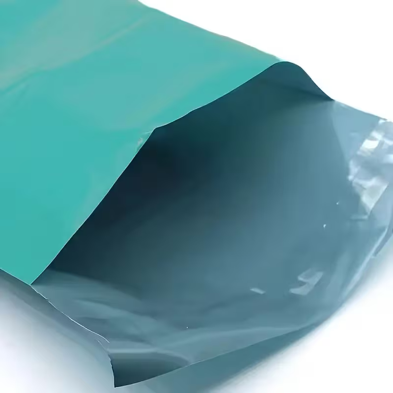 Set 100 buc pungi curierat 350x450 mm, fara buzunar, 45 µm, Verde, PE (polietilena)