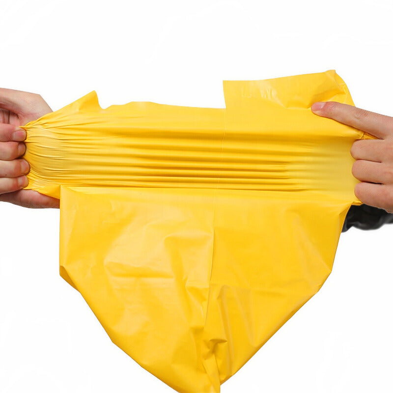 Set 100 buc pungi curierat 350x450 mm, fara buzunar, 55 µm, galben, PE (polietilena), NEW