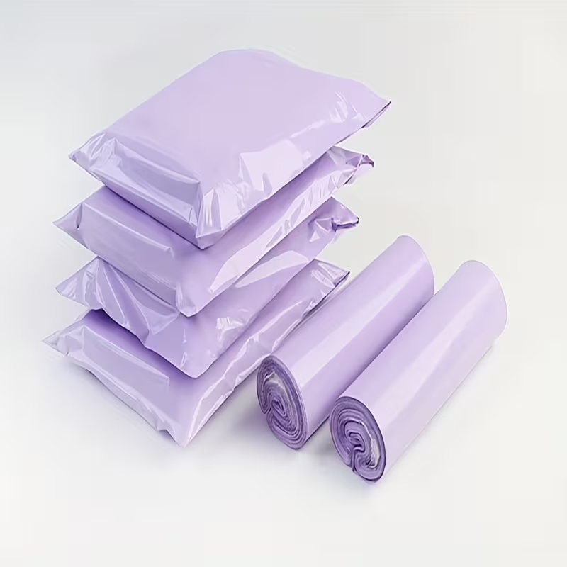 Set 100 buc pungi curierat 350x450 mm, 50 µm, Lila (mov deschis), PE (polietilena), NEW