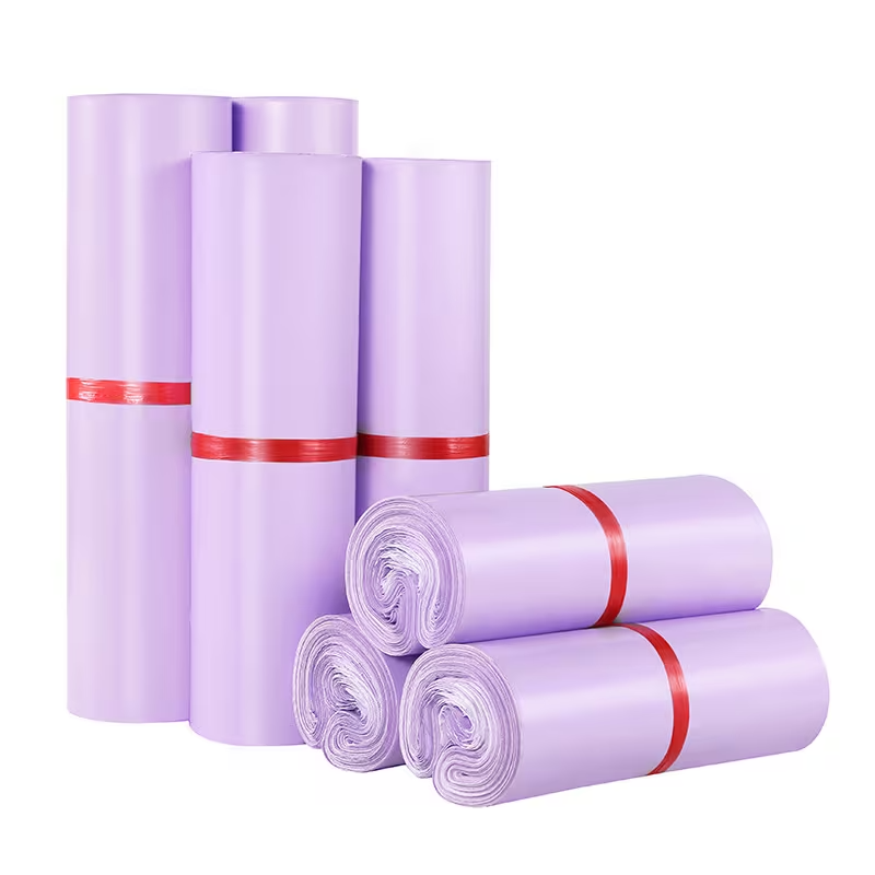 Set 100 buc pungi curierat 500x600 mm, 50 µm, Lila (mov deschis), PE (polietilena), NEW