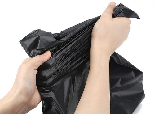 Set 100 buc pungi curierat 350x460 mm, 60 µm, NEGRU, PE (polietilena), NEW