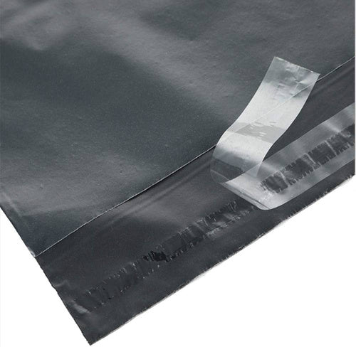 Set 100 buc pungi curierat 350x460 mm, 60 µm, NEGRU, PE (polietilena), NEW